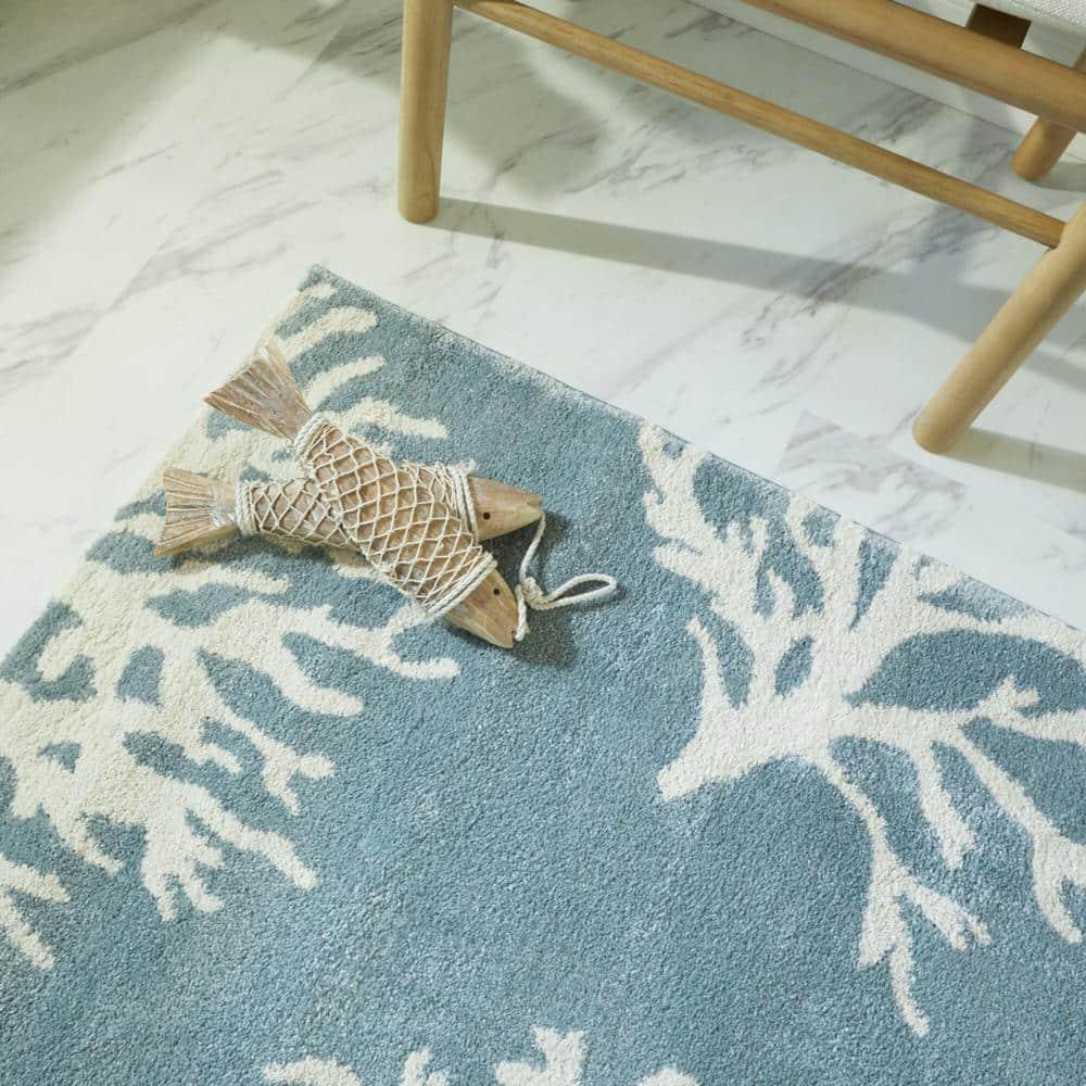 Boca Blue/White Area Rug