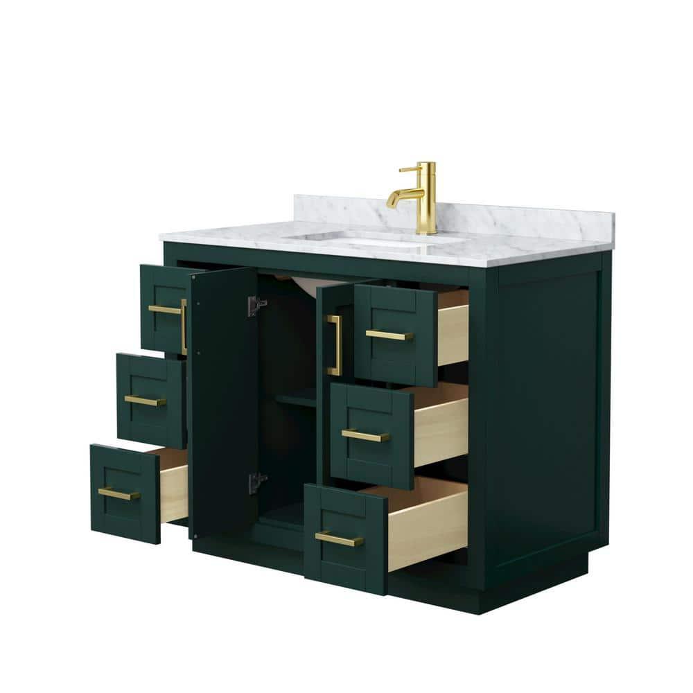 Wyndham Collection Miranda 42" Freestanding Single Bathroom Vanity with Cultured Marble Top