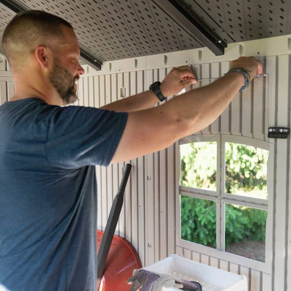 Lifetime Lifetime 10 Ft. x 8 Ft. High-Density Polyethylene (Plastic) Outdoor Storage Shed with Steel-Reinforced Construction