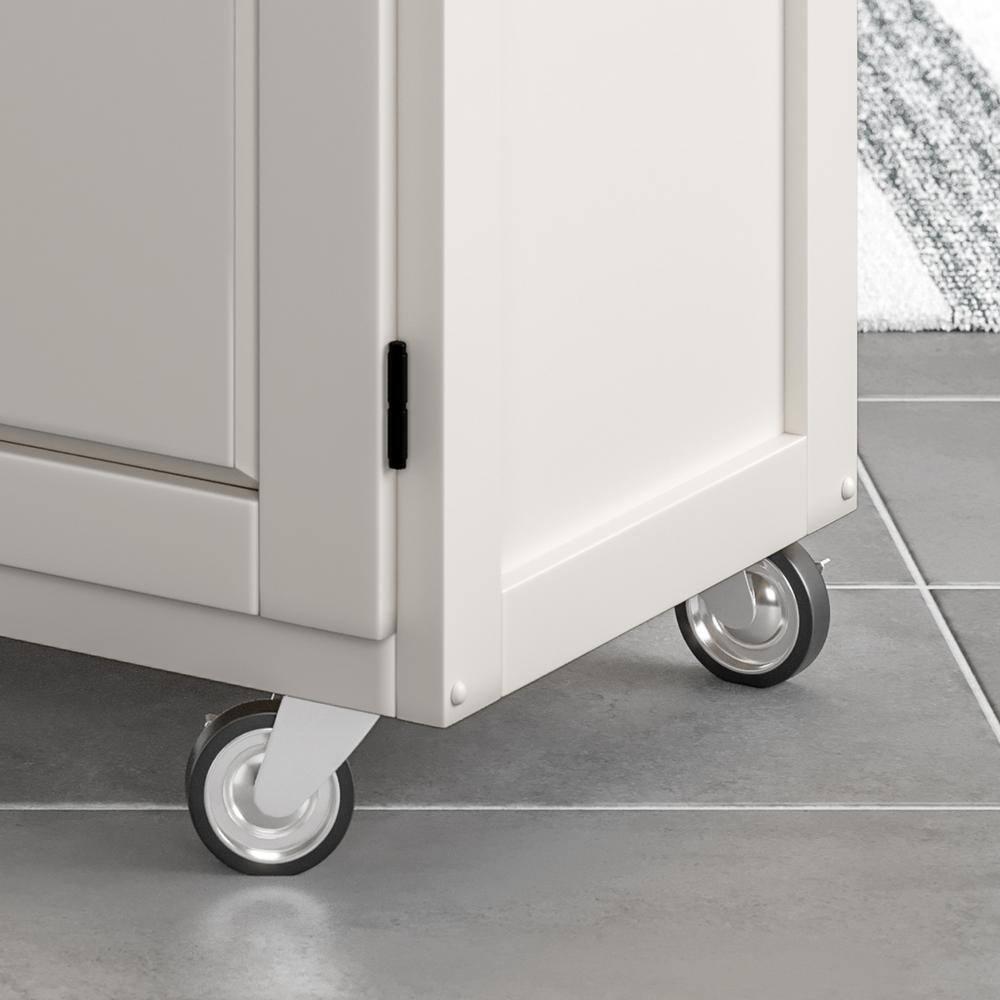 Homestyles Create-a-Cart Wood Rolling Kitchen Cart in Off White
