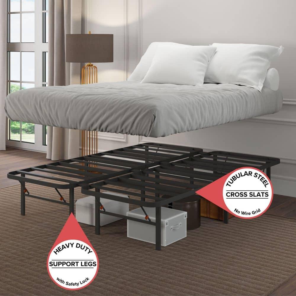 Home by Hollywood Bedder Base Steel Platform Bed Frame with 14" Underbed Storage