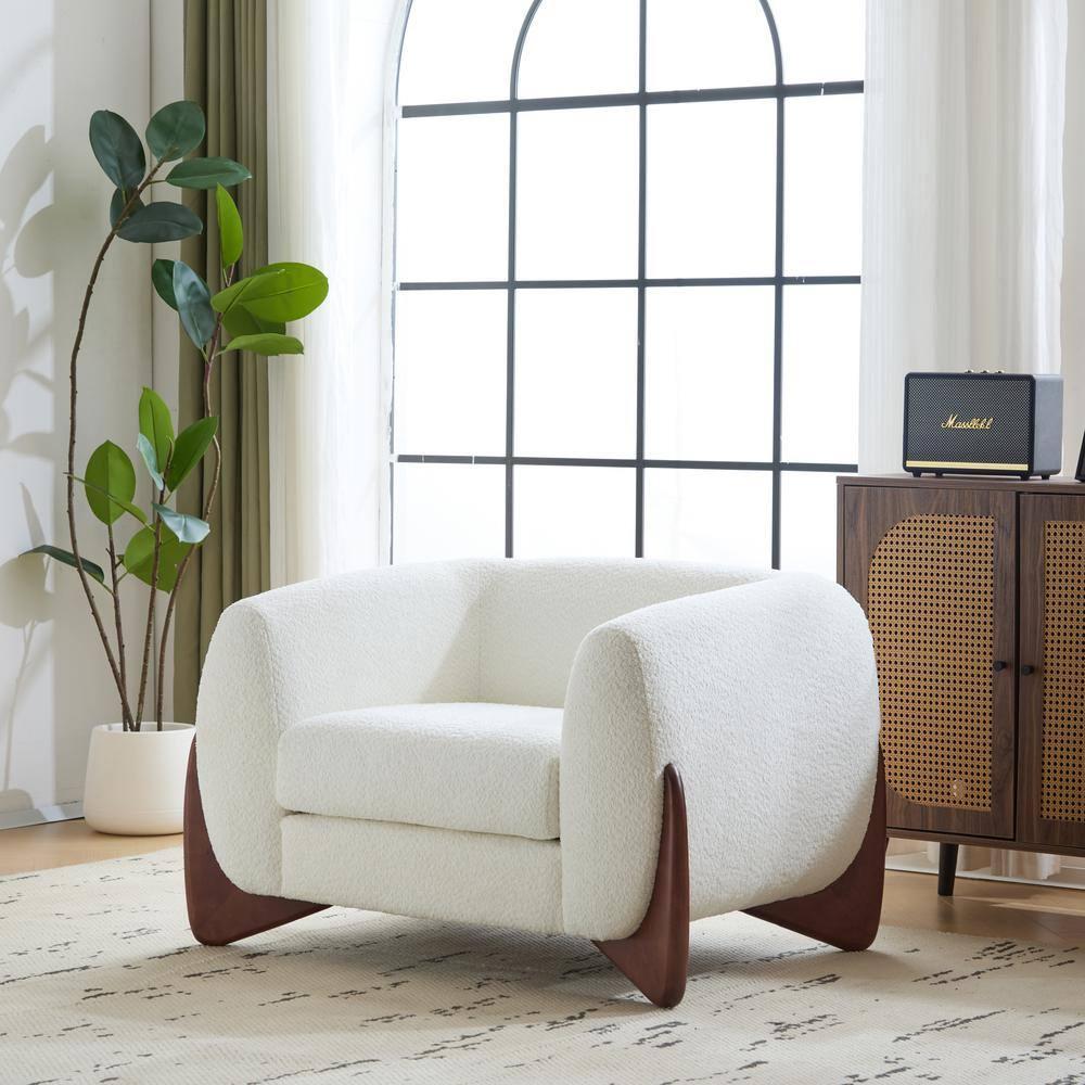Christopher Knight Home Emilia Contemporary Boucle Upholstered Club Chair, Beige
