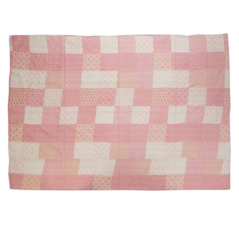 Rajani Home Advika Handmade Kantha Cotton Throw Blanket