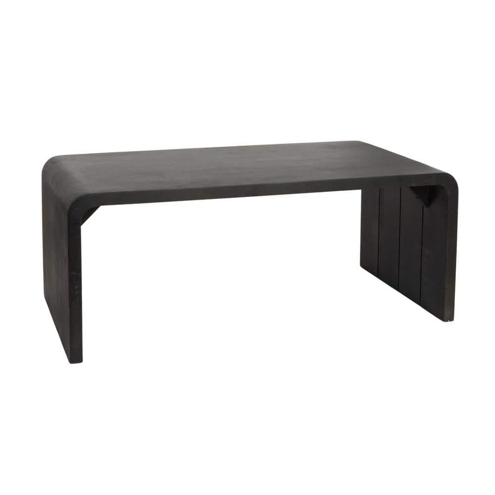 Storied Home Waterfall Edge Coffee Table Black
