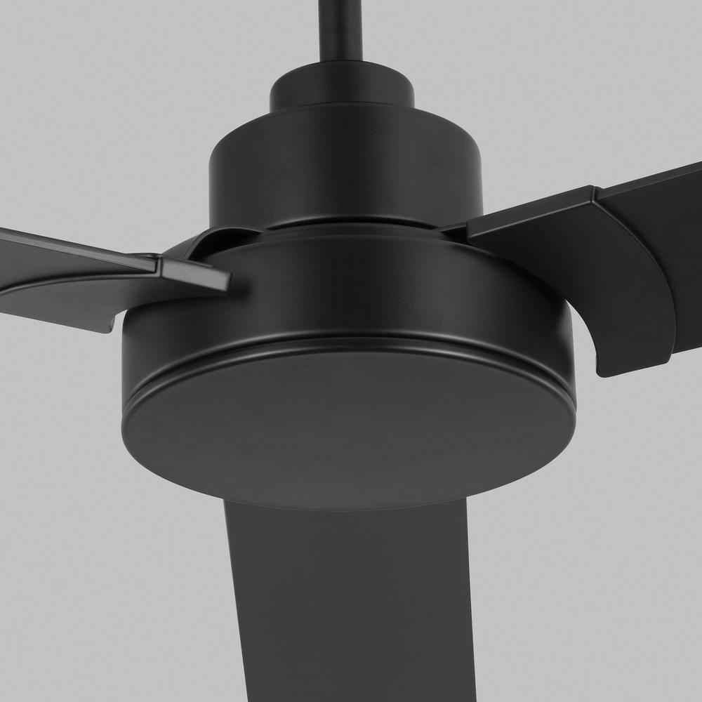 Midnight Black 58" Ceiling Fan with Reversible Blades and Remote