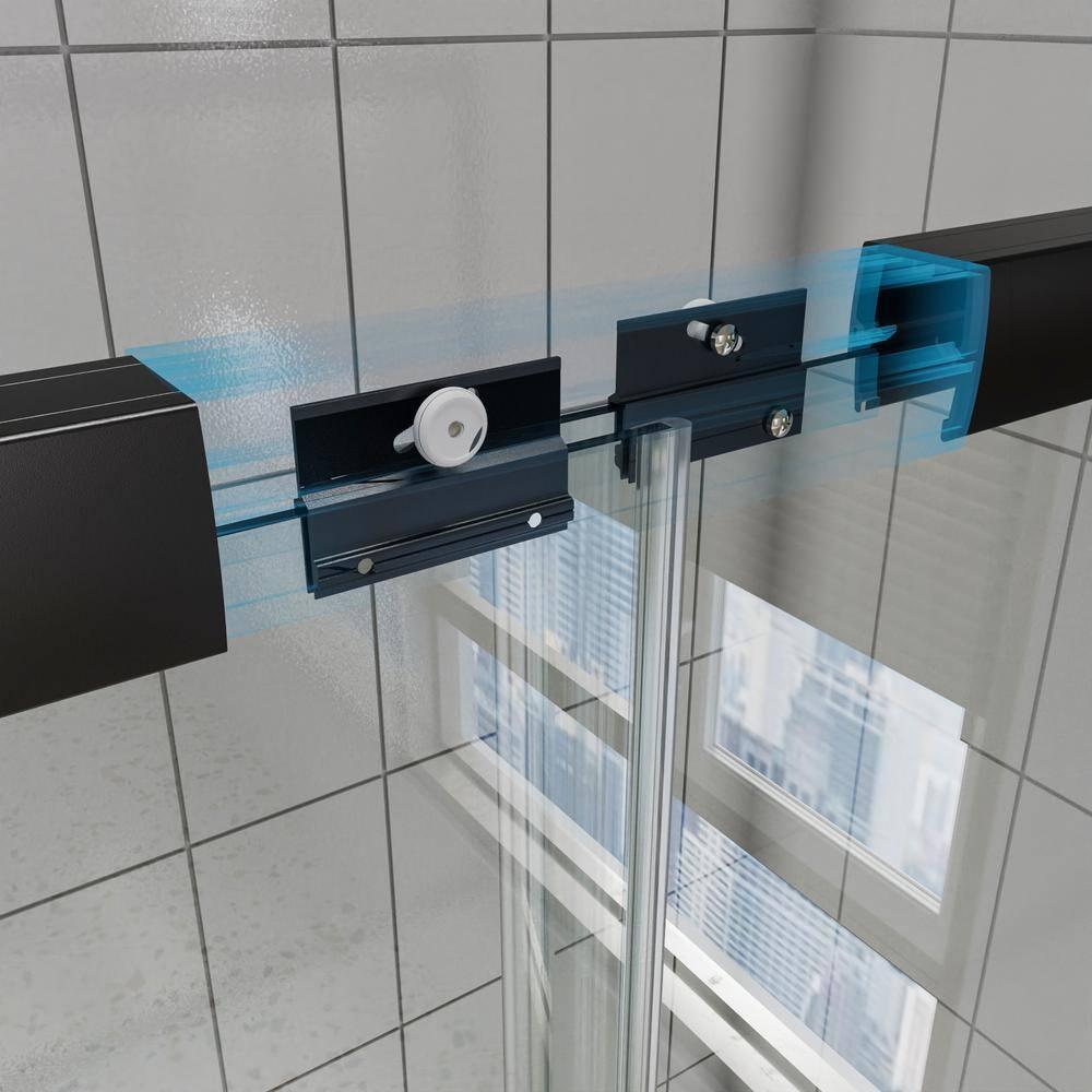 60" W x 58" H Double Sliding Framed Tub Door