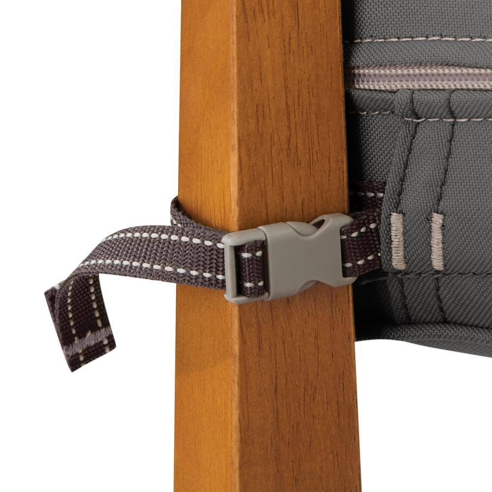 Classic Accessories Montlake FadeSafe Water-Resistant Patio Lounge Chair/Loveseat Cushion, 23 x 23 x 5 inch, Light Charcoal