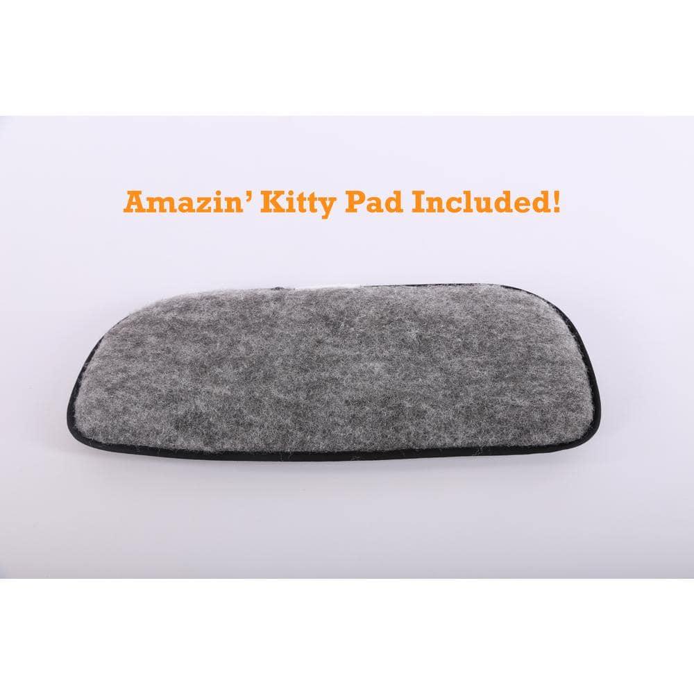 K&H Pet Products EZ Mount Window Bed Kitty Sill Gray with Kitty Face 27 X 11 X 6 Inches