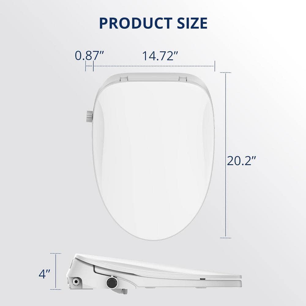 MyDepot Smart Bidet Toilet Seat with Heated Water,Adjustable Washing Settings,Warm Seat,Self-Cleaning