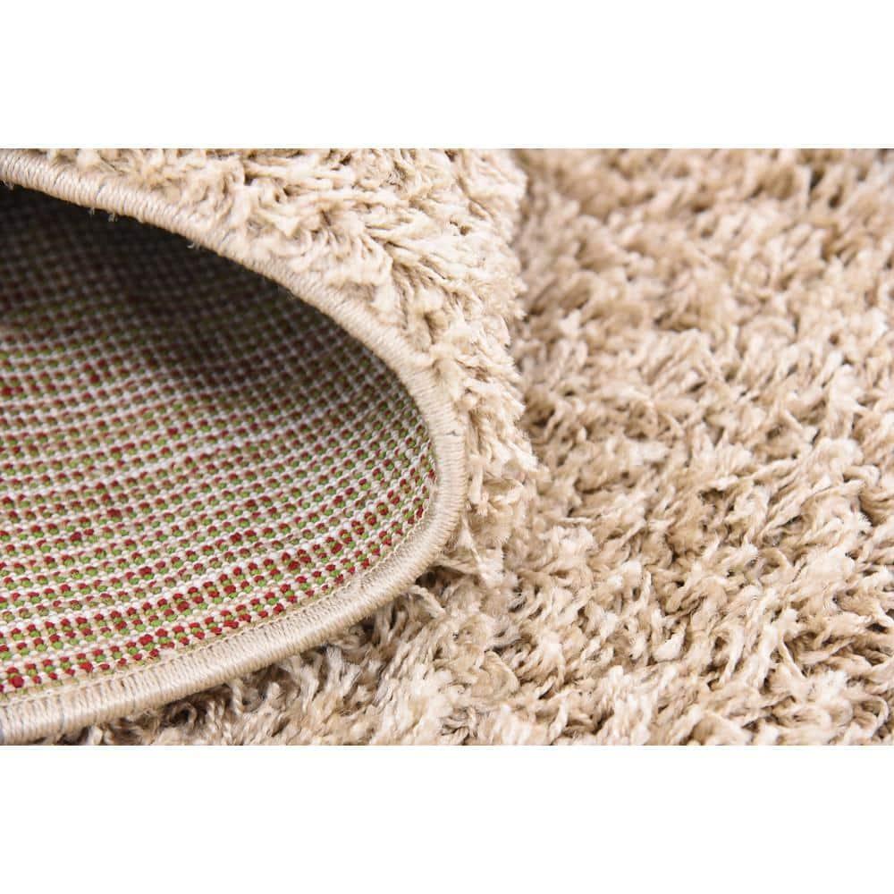 Unique Loom 9' 0 x 12' 0 Rectangle Solid Shag Taupe Area Rug