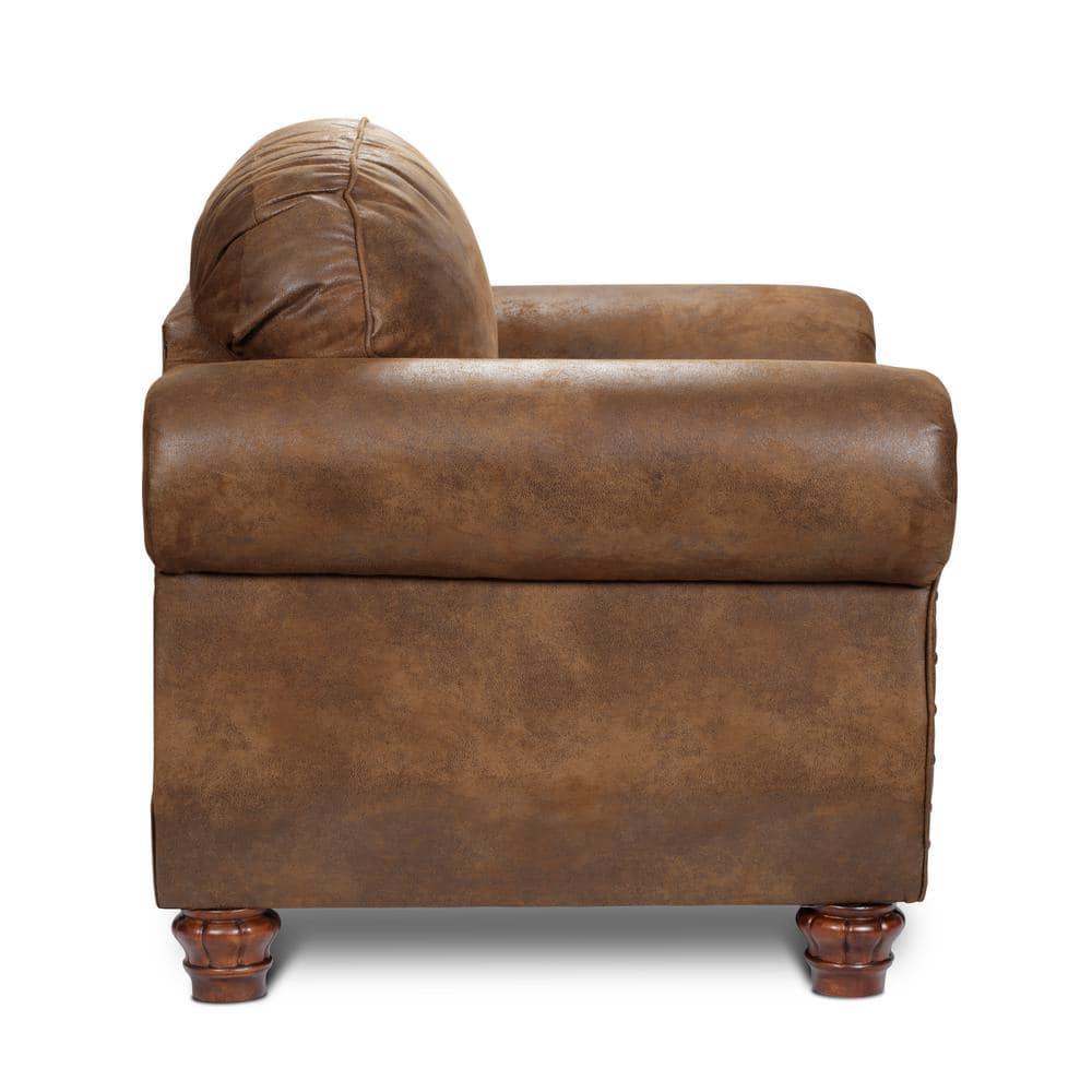 American Furniture Classics Traditional Microfiber Sedona Sofa in Brown