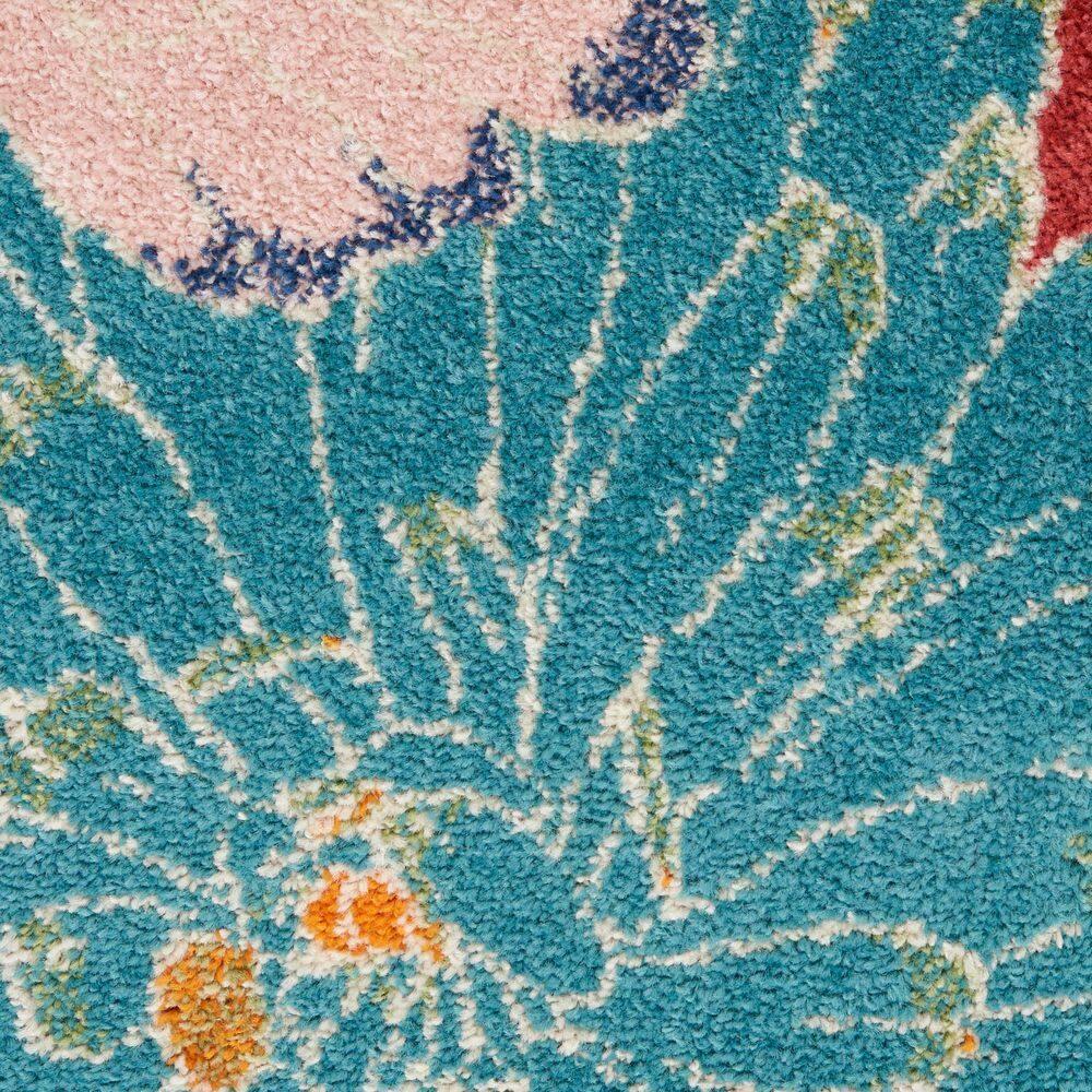 Nourison Allur Oversized Flowers Indoor Area Rug Red Multicolor 5'3" x 7'3"