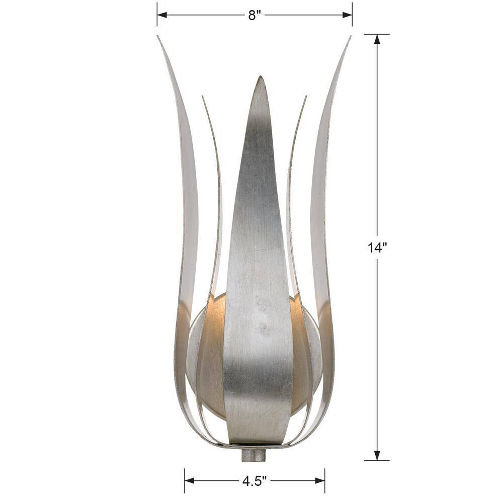 Crystorama Lighting Broche 1 - Light Sconce in  Antique Silver