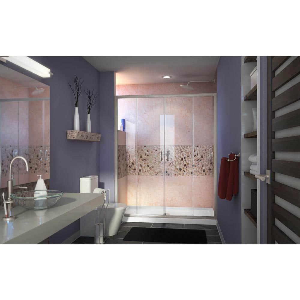 Visions 60" W x 74.75" Semi-Frameless Shower Encolusure