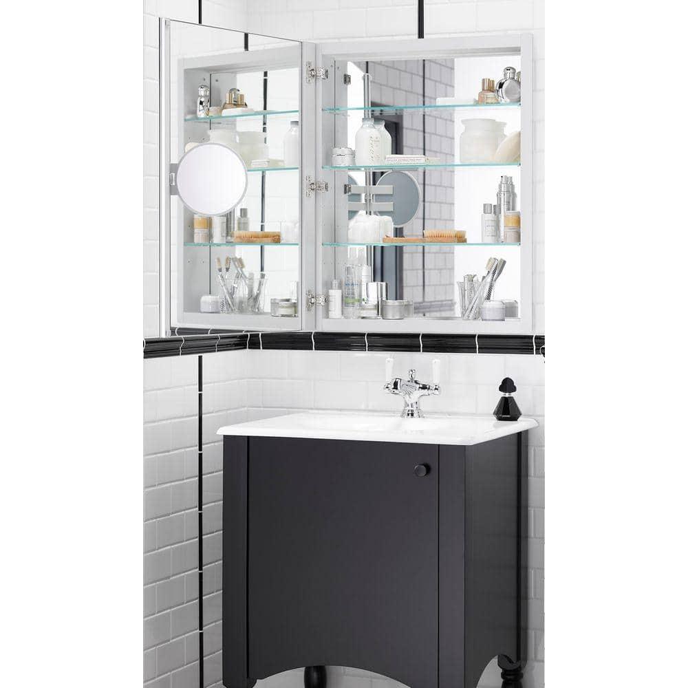 Verdera® Recessed or Surface Mount Medicine Cabinet with 3 Adjustable Shelves