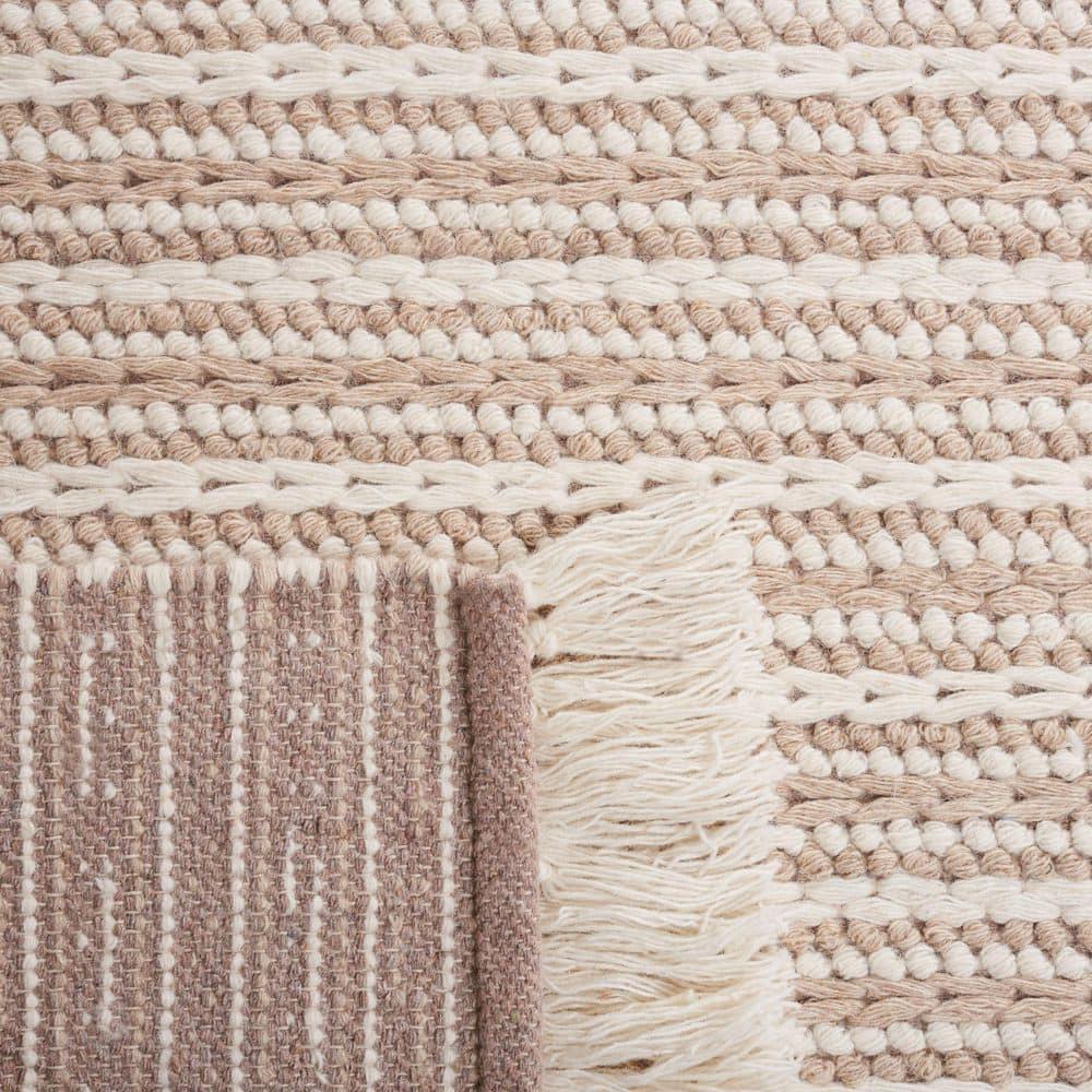 Natura NAT208 Handmade Indoor Area Rug - Taupe / Ivory - 4'x6' - Safavieh