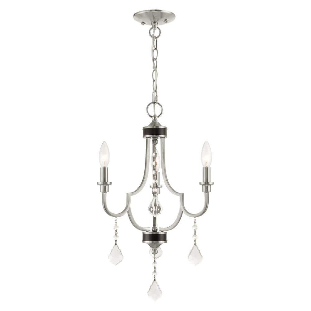 Livex Lighting Glendale 3 - Light Chandelier in  Brushed Nickel