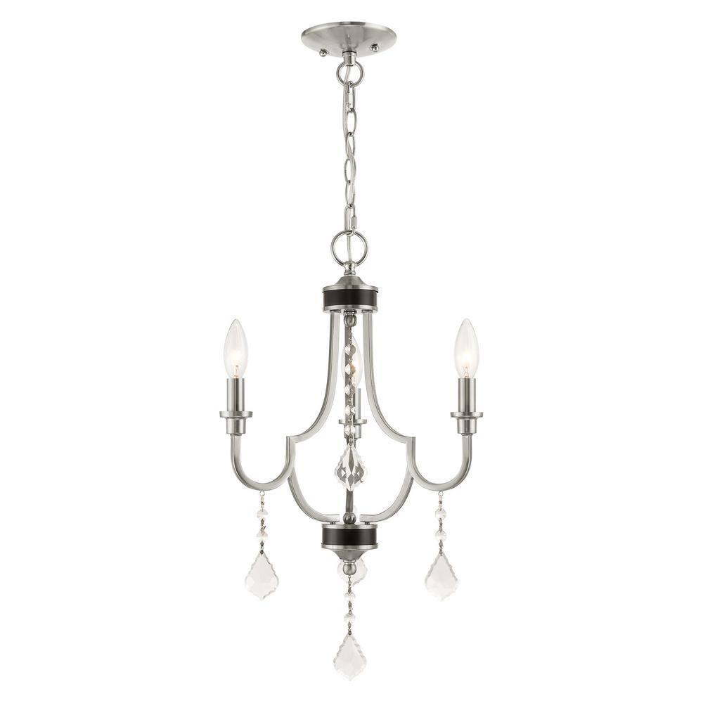 Livex Lighting Glendale 3 - Light Chandelier in  Brushed Nickel