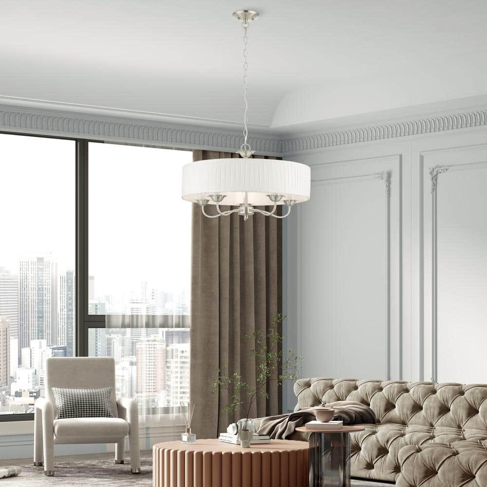 Livex Lighting Edinburgh 5 - Light Pendant in  Brushed Nickel