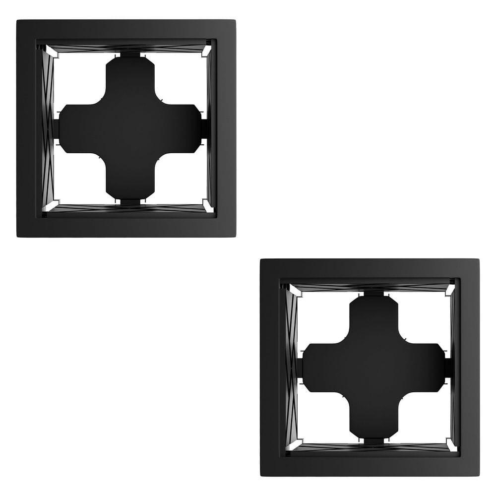 Pure Garden 2 -Pack Square 14.75-in W x 13-in H x Black Plastic Contemporary/Modern Outdoor Planter