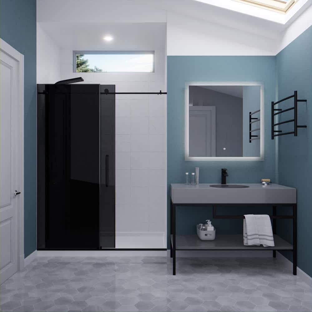 60” W x 76” H Sliding Frameless Shower Door
