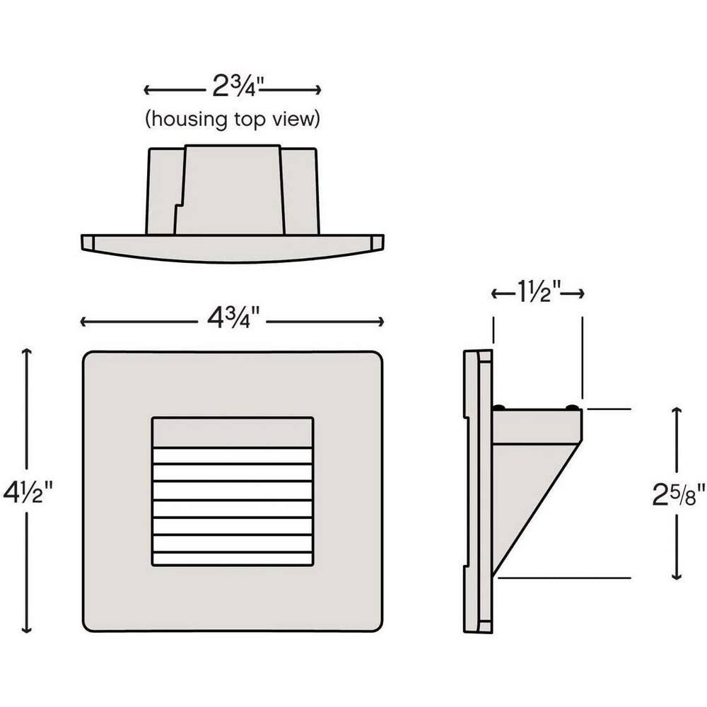 Luna Horizontal 120v 2700K Integrated LED Step Light