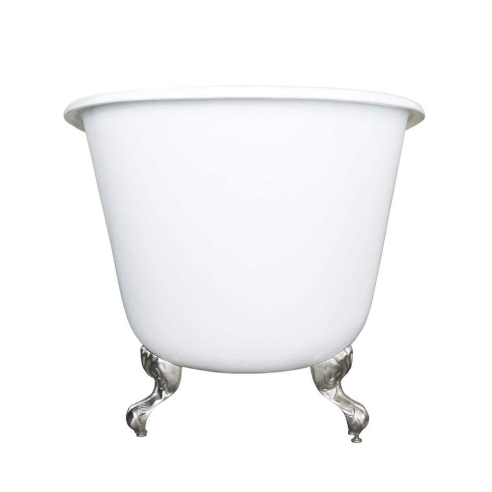 Gareth 53.25'' x 28.25'' Freestanding Soaking Cast Iron Bathtub