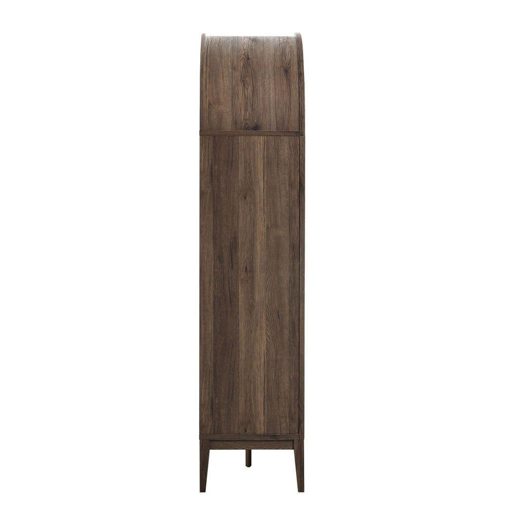 Modway Nolan 74" Tall Arched Storage Display Cabinet Bookshelf