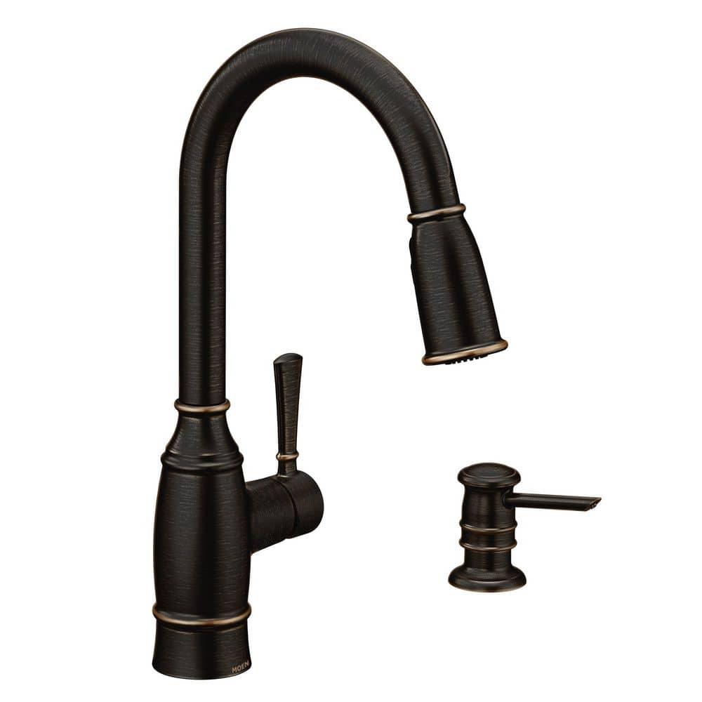 Moen 87791BRB Noell Pulldown Kitchen Faucet Mediterranean Bronze Finish