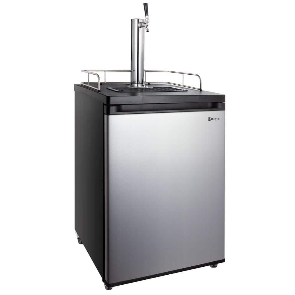 Kegco Kegco 5.6 Cubic Feet Dual Tap Freestanding Kegerator with Adjustable Temperature
