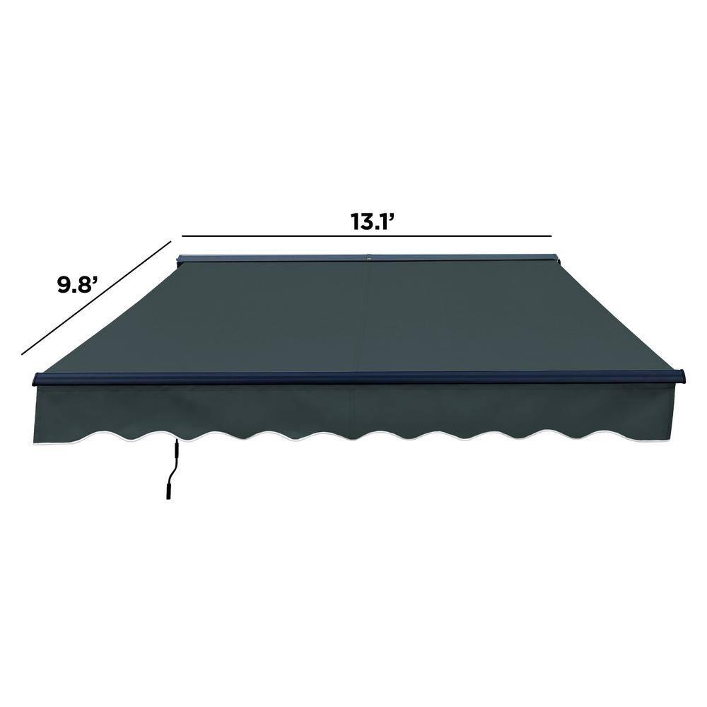 Semi-Cassette Motorized Patio Awning with LED Lights - Moroccan Collection