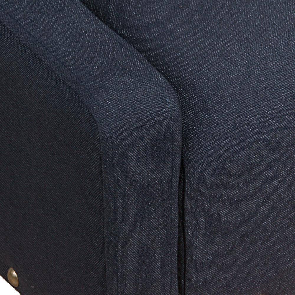 Modern Swoop Accent Chair with Nailhead Trim Navy - HomePop