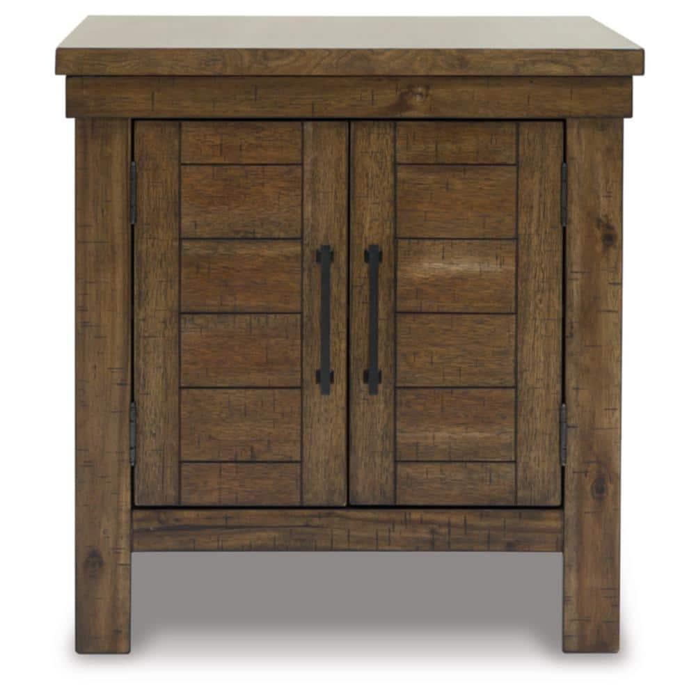 Signature Design by Ashley Casual Moriville End Table, Grayish Brown