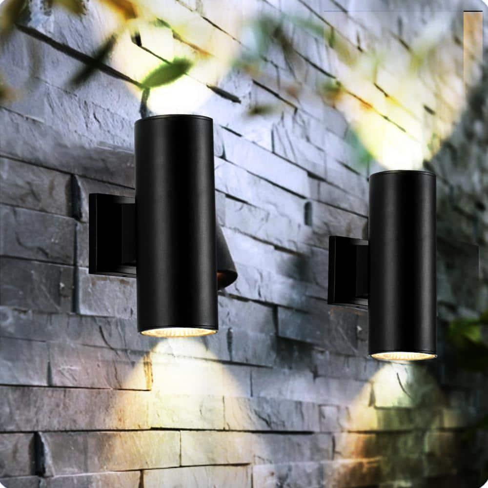 Spitzer 11 in. H Black LED Outdoor Wall Sconce