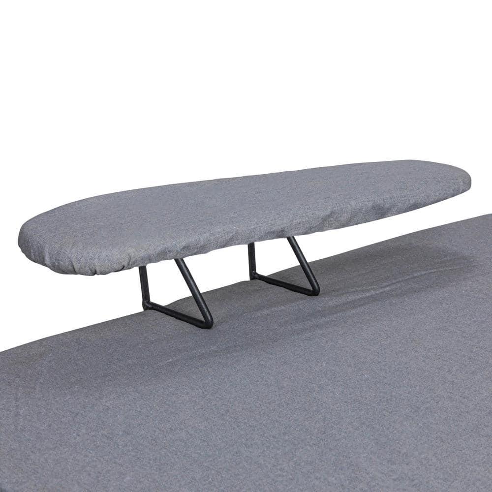 Household Essentials Wide Mega Ironing Board 4-Leg Matte Black Frame Gray Cover: Collapsible Metal, 59" x 18.75", 18.44 lbs