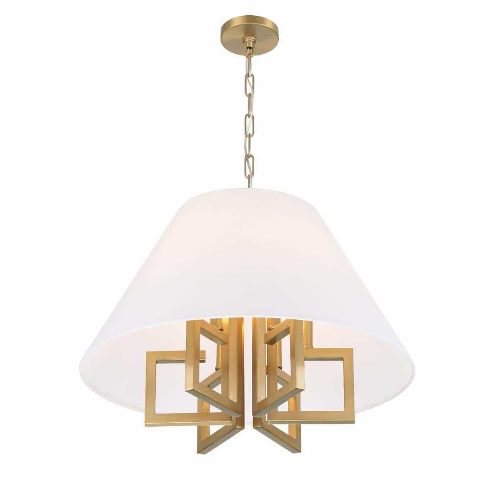 Crystorama Lighting Westwood 6 - Light Chandelier in  Vibrant Gold