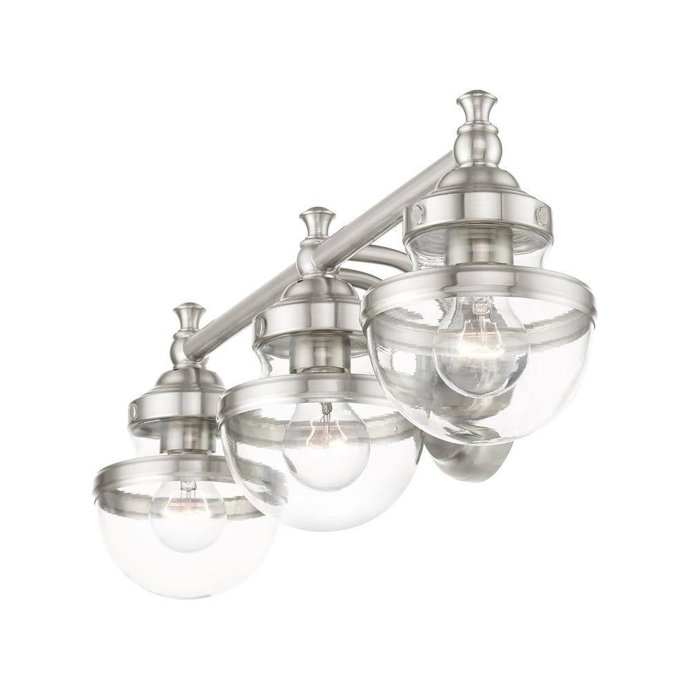 Livex Lighting Oldwick 3 - Light Vanity in  Brushed Nickel