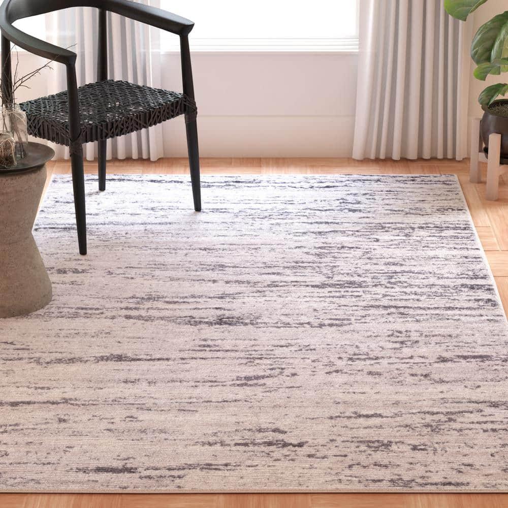 Amelia ALA768 Power Loomed Area Rug - Light Grey/Charcoal - 6'7"x6'7" - Safavieh.