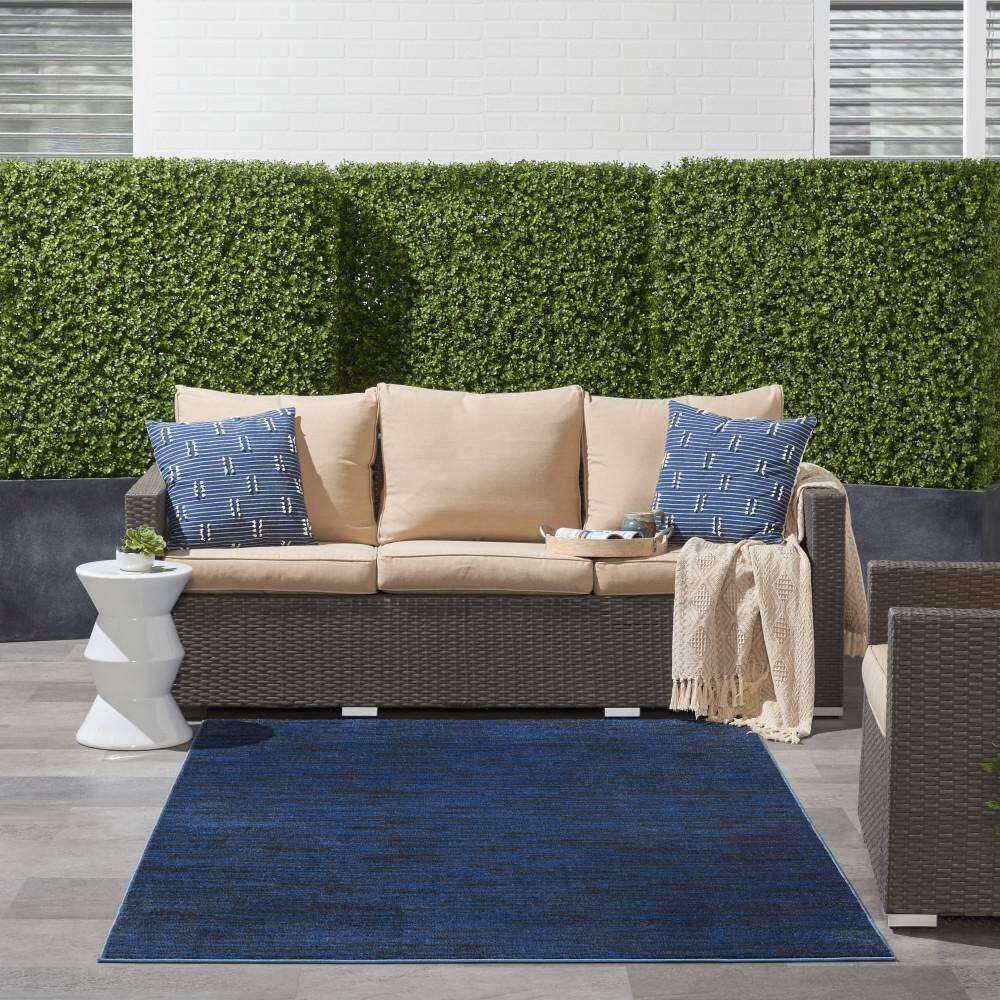 Nourison Nourison Essentials NRE01 Indoor/outdoor Area Rug - Midnight Blue 4' x 6'