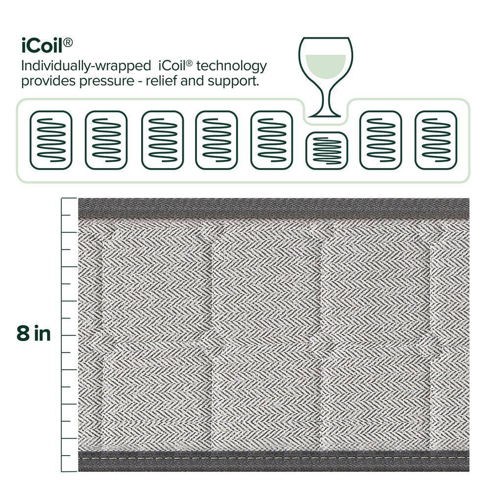 Zinus Zinus 8” Medium Comfort Support Cooling Gel Hybrid Mattress