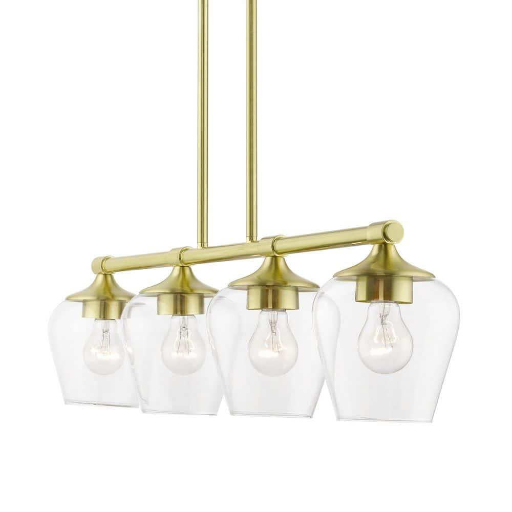 Livex Lighting Willow 4 - Light Chandelier in  Satin Brass