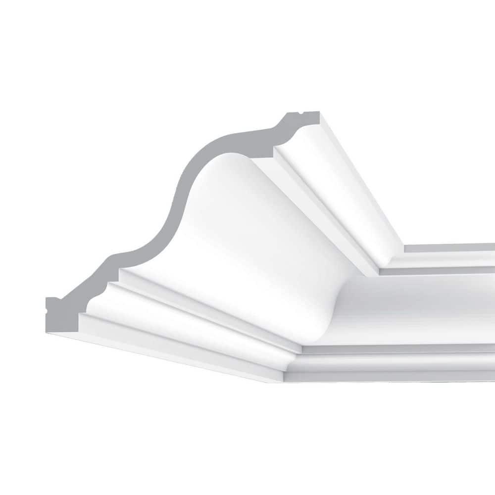 Orac Decor 7-3/4 in x 5-7/8 in x 78-3/4 in Primed White Plain Polyurethane Crown Moulding