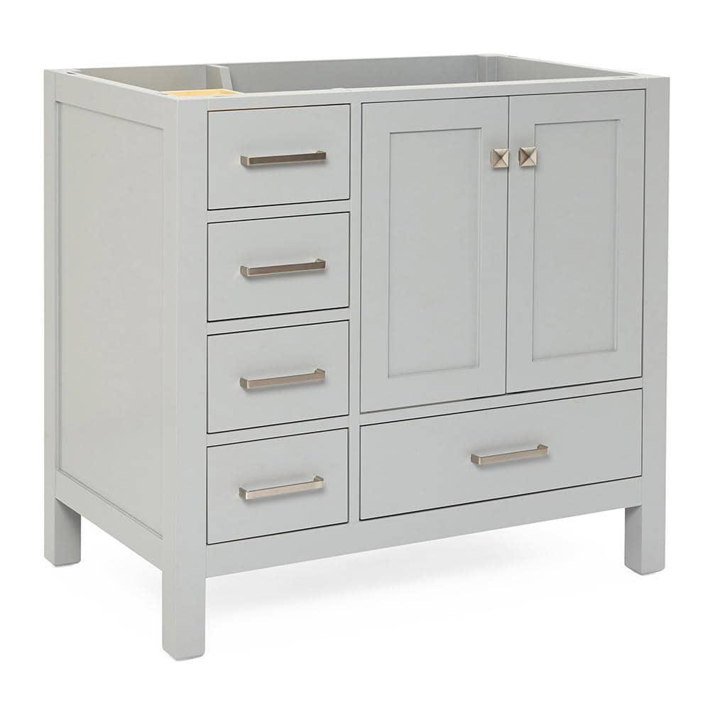 Ariel A037s-R-Bc Cambridge 36" Single Free Standing Wood Vanity Cabinet Only - Grey