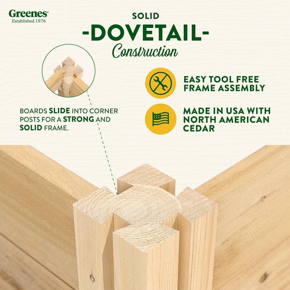 Greenes Fence 48" x 96" x 17.5" Cedar Raised Garden Bed