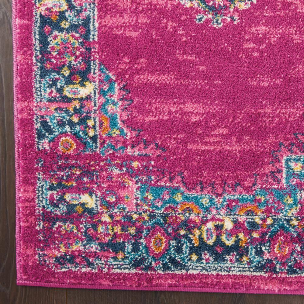 Nourison Passion Medallion Bohemian Indoor Rug Fuchsia 9' x 12'