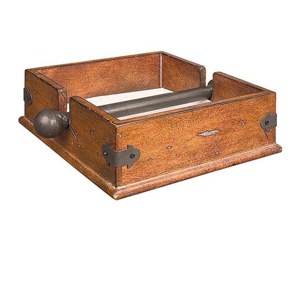Storied Home Square Wood & Metal Dinner Napkin Holder: Freestanding, Spot Clean, Kitchen Accessory