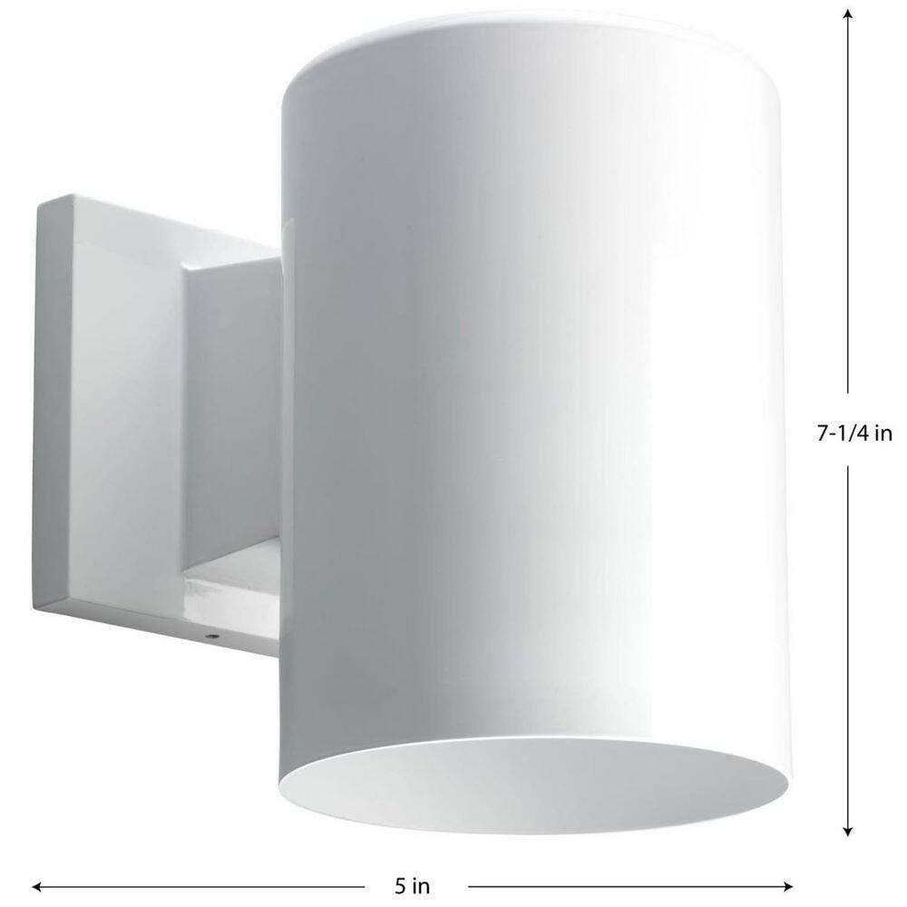 Progress Lighting, Cylinder Collection, 1-Light Wall Sconce, Antique Bronze Finish, Porcelain Shade