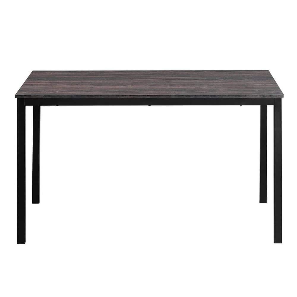 Homycasa 55 IN Dining Table Wood Top in Marble White Gold Legs