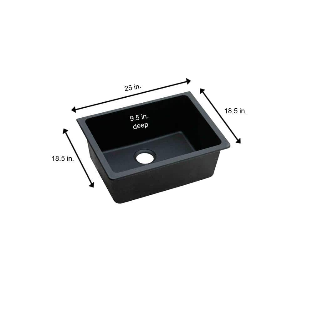 Quartz Classic 24-5/8" x 18-1/2" x 9-1/2" Undermount Kitchen Sink