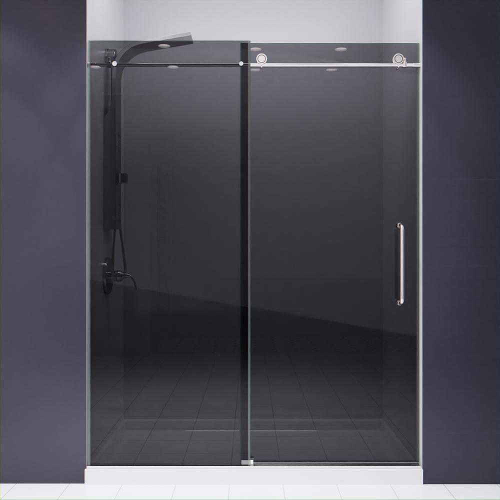 60” W x 76” H Sliding Frameless Shower Door